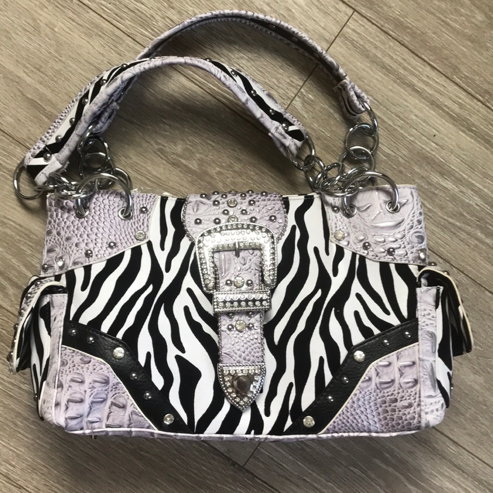 Zebra print purse. Never been used